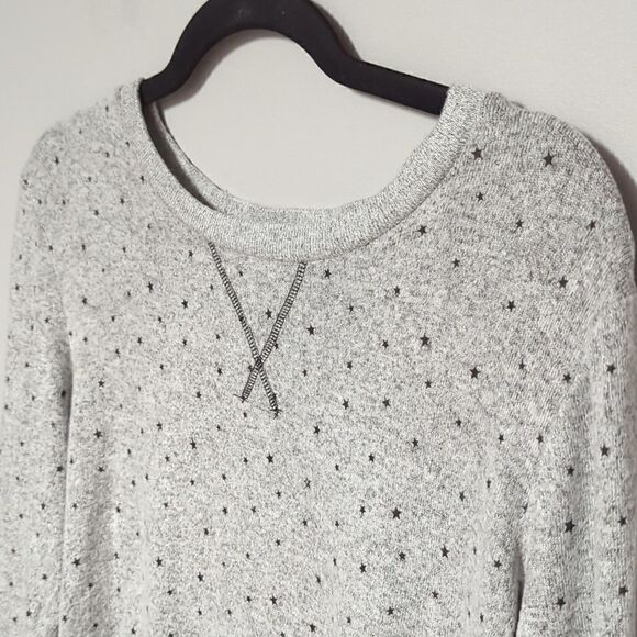 Philosophy Gray And Black Stars Crewneck Sweater - Picture 2 of 6